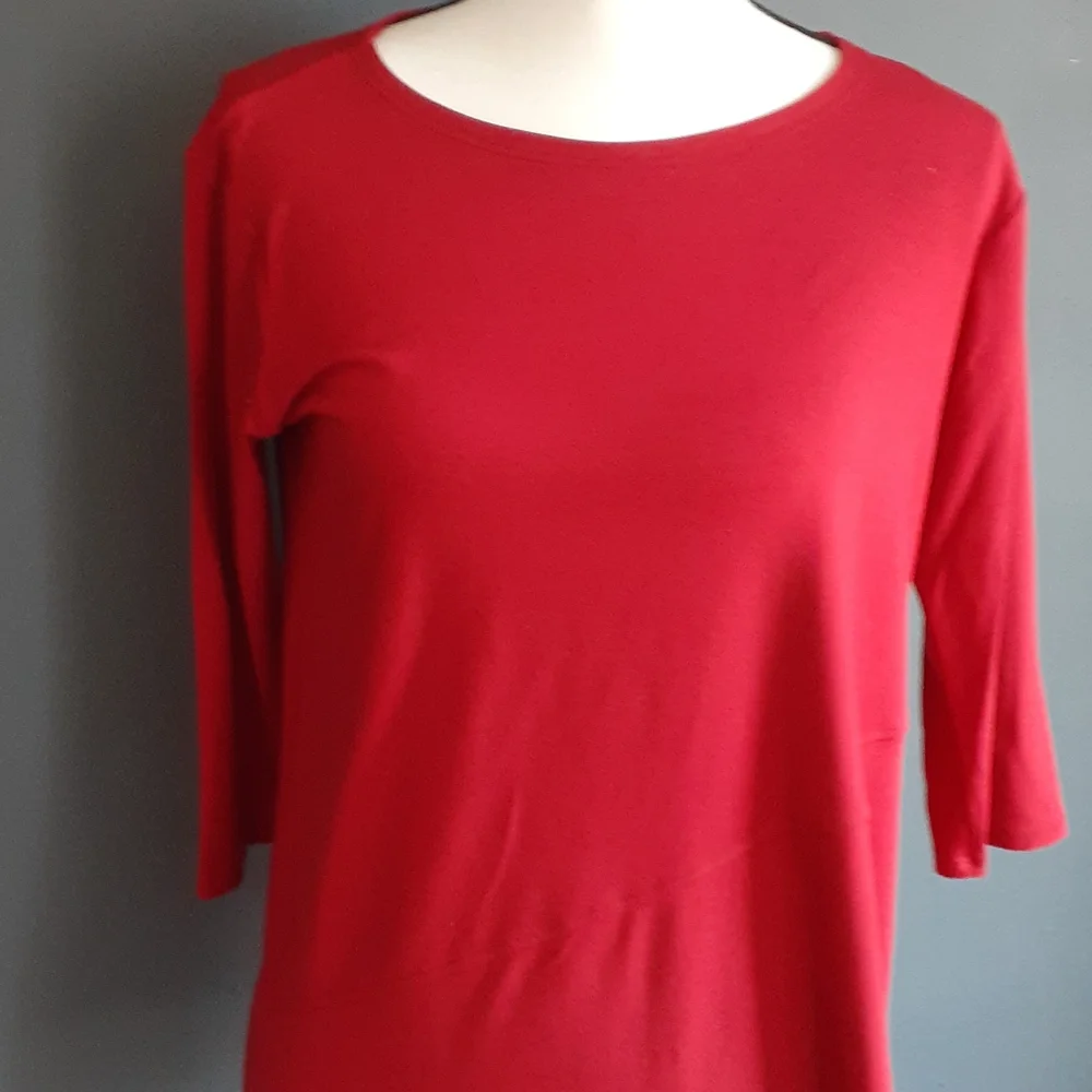 Eileen fisher orange pullover crewneck top Sz S - Picture 2 of 11